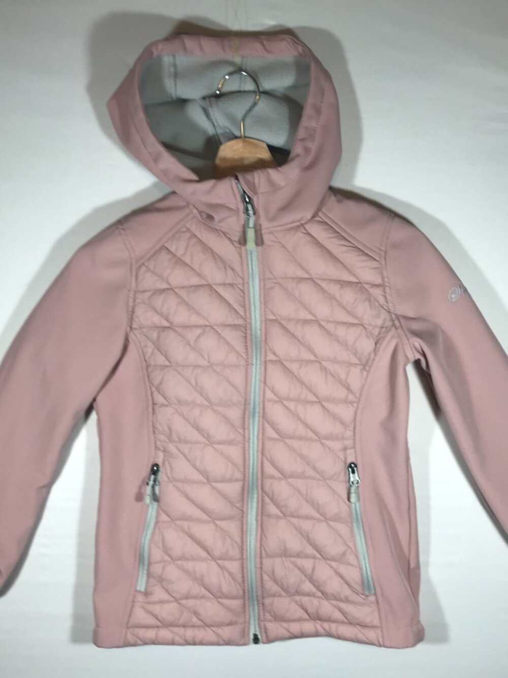 Snozu Girl's Medium 10/12 Dirty Pink Full Zip Long Sleeve Hoodie Jacket